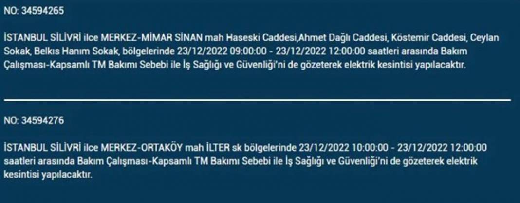 İstanbullular dikkat, elektrikleriniz kesilecek! İşte BEDAŞ'ın yarınki elektrik kesintisi için uyardığı ilçe ve mahalleler... 24