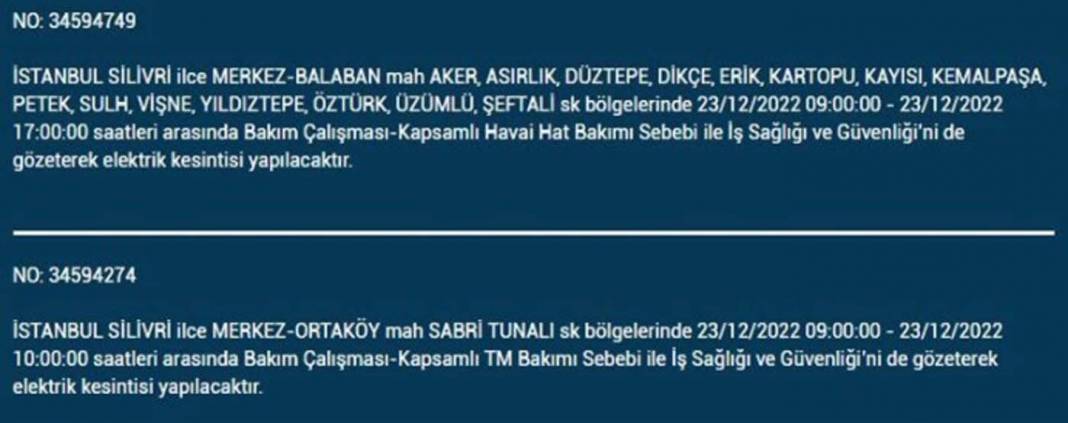 İstanbullular dikkat, elektrikleriniz kesilecek! İşte BEDAŞ'ın yarınki elektrik kesintisi için uyardığı ilçe ve mahalleler... 25