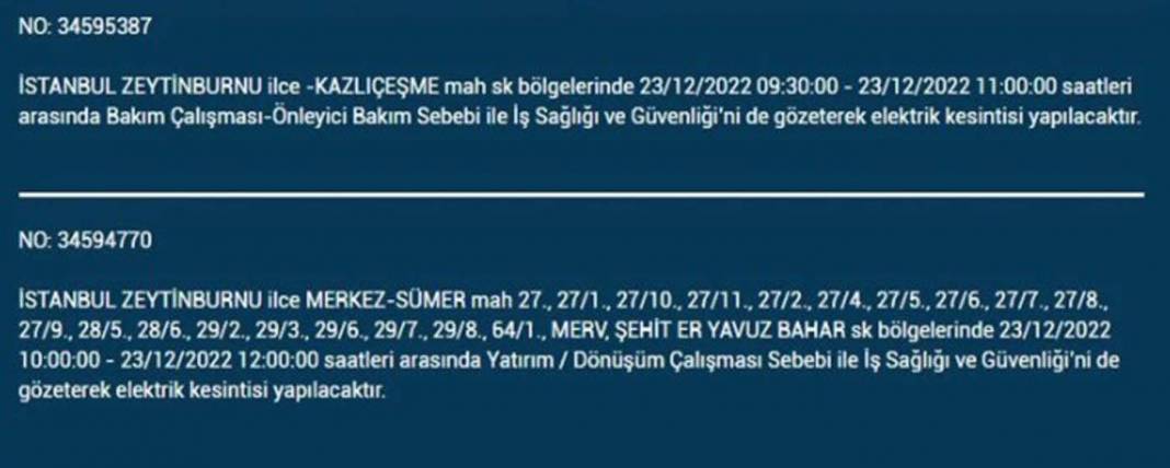 İstanbullular dikkat, elektrikleriniz kesilecek! İşte BEDAŞ'ın yarınki elektrik kesintisi için uyardığı ilçe ve mahalleler... 6