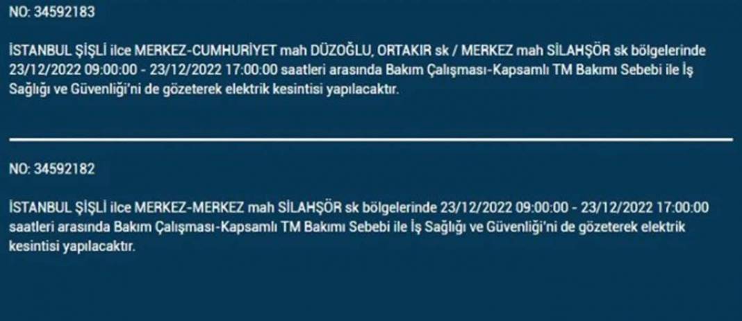 İstanbullular dikkat, elektrikleriniz kesilecek! İşte BEDAŞ'ın yarınki elektrik kesintisi için uyardığı ilçe ve mahalleler... 8