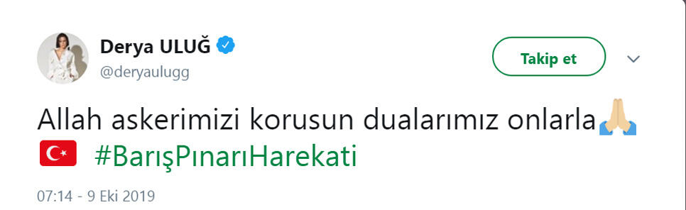 Ünlülerden Türk askerine destek! İşte ünlü isimlerin 'Barış Pınarı Harekatı' paylaşımları 4