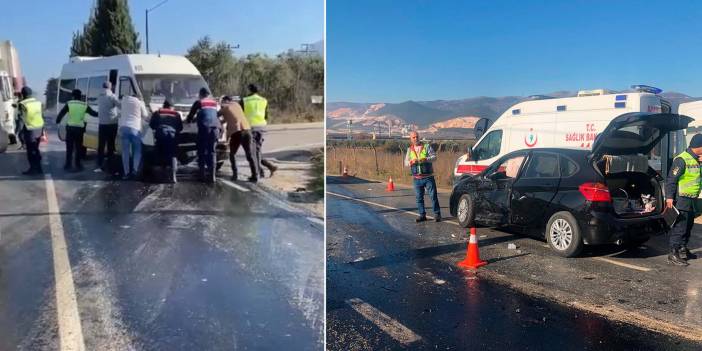 Bursa İznik'te kaza! Minibüs ile otomobil çarpıştı: Yaralılar var