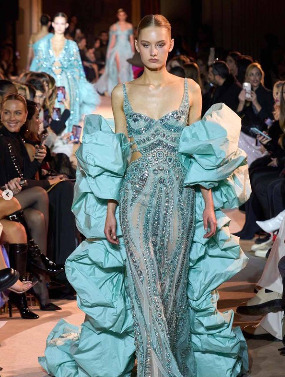 Yılın çok konuşulacak defilesi Zuhair Murad'dan geldi! Paris Haute Couture podyumları yıkıldı! 7