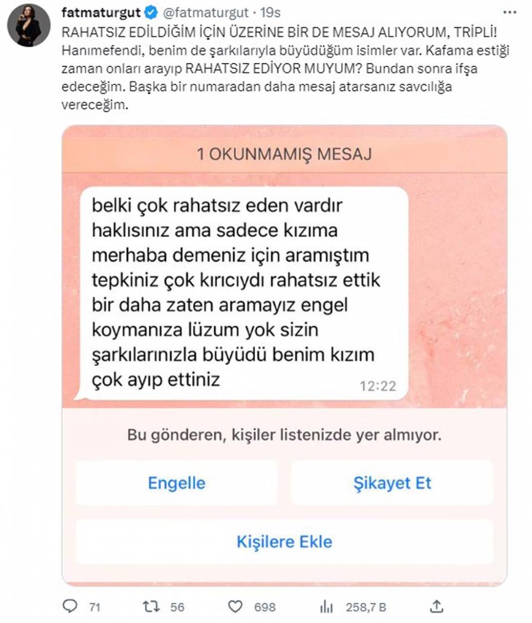 Fatma Turgut sosyal medyadan gelen taciz mesajlarına dayanamadı! Hepsini yayınladı! 6