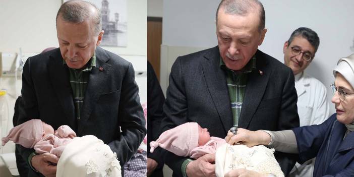 Cumhurbaşkanı Erdoğan, yeni doğan bebeğin kulağına ezan okudu, ismini koydu!