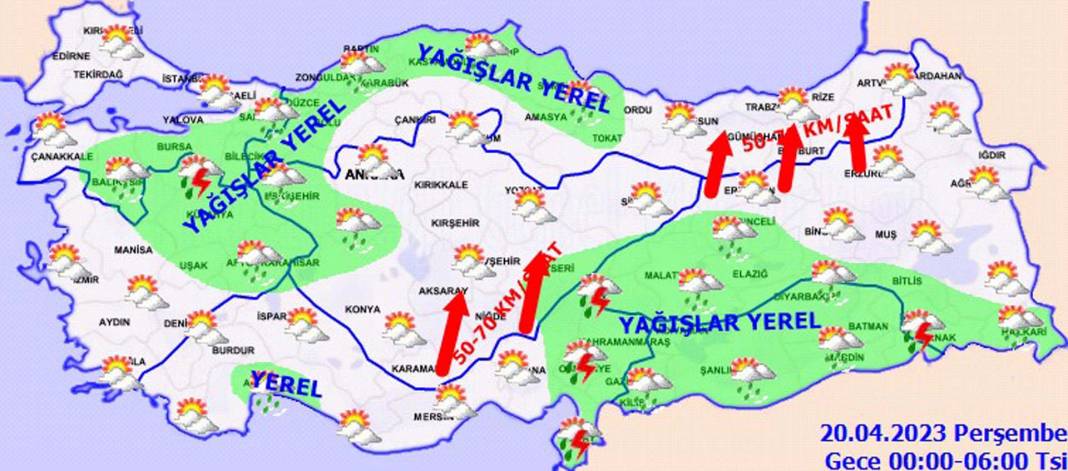 19 Nisan 2023 Çarşamba Hava durumu! Bardaktan boşanırcasına yağacak! Meteorolojiden o illere kritik uyarı! 9