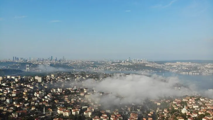 İstanbul Boğazını sis kapladı ! Boğaz transit gemi geçişine kapatıldı 11