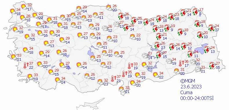 Meteoroloji uyardı! Sıcaklıklar artıyor! İşte 24 Haziran Cumartesi hava tahmin raporu 5