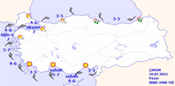 Ülke Geneli 16 Temmuz Pazar hava durumu nasıl olacak? Denizlerde hava durumu! 10