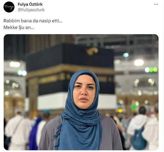 Fulya Öztürk, Umreye gitti, sosyal medyada başörtülü pozuna beğeni ve yorum yağdı 4