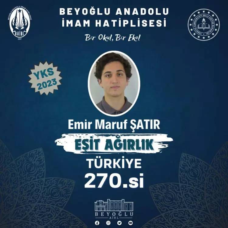 YKS'de 'imam hatip' fırtınası! Çok sayıda imam hatip lisesi öğrencisi YKS’de dereceye girdi. 86