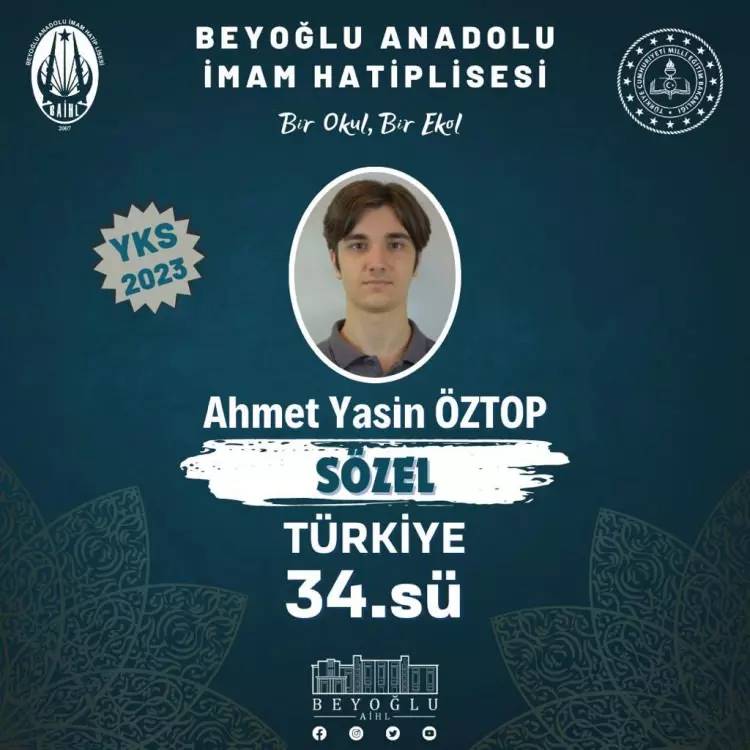 YKS'de 'imam hatip' fırtınası! Çok sayıda imam hatip lisesi öğrencisi YKS’de dereceye girdi. 90