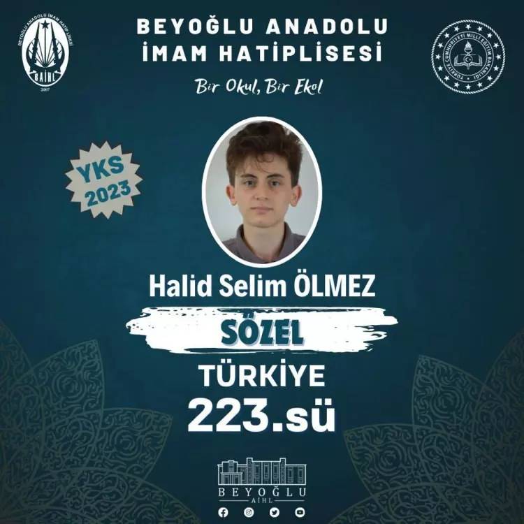 YKS'de 'imam hatip' fırtınası! Çok sayıda imam hatip lisesi öğrencisi YKS’de dereceye girdi. 92