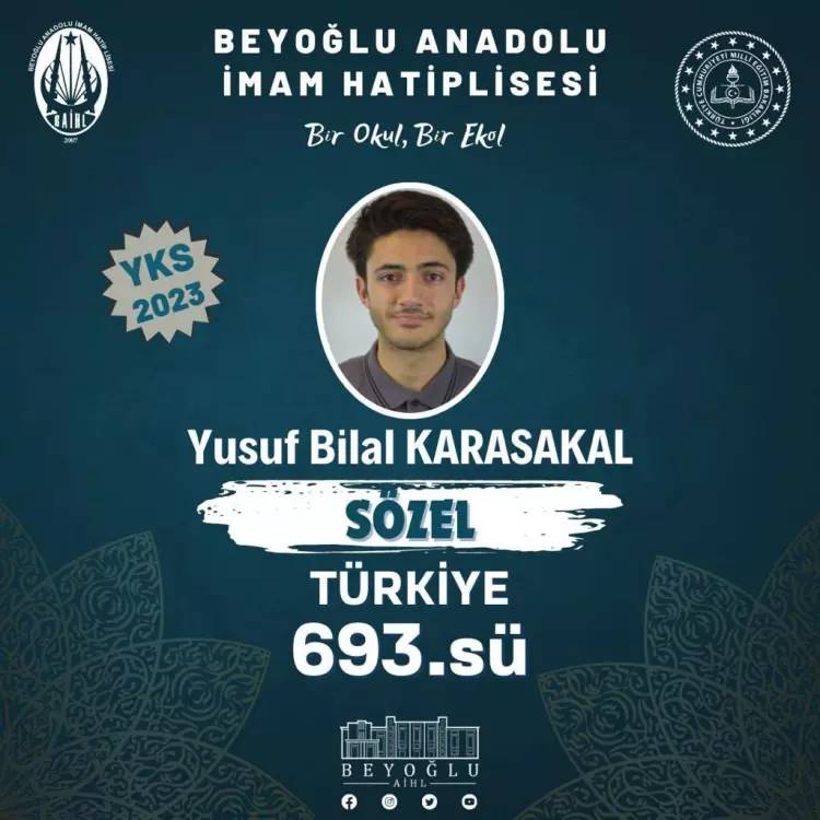 YKS'de 'imam hatip' fırtınası! Çok sayıda imam hatip lisesi öğrencisi YKS’de dereceye girdi. 95