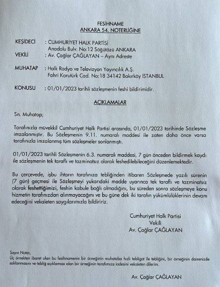 CHP'den flaş açıklama: 'Partimizin içini karıştırıyordu, Halk TV ile tüm ilişkimiz sona ermiştir' 5