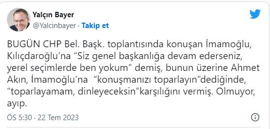 İmamoğlu'ndan Kılıçdaroğlu'na rest:  "Siz genel başkanlığa devam ederseniz, yerel seçimlerde ben yokum" 7