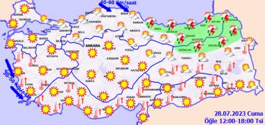 Ülke Geneli 28 Temmuz Cuma hava durumu nasıl olacak? Meteoroloji açıkladı! 14