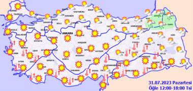 Ülke Geneli 31 Temmuz Pazartesi hava durumu nasıl olacak? Meteoroloji açıkladı! 17