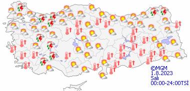 Ülke Geneli 1 Ağustos Salı hava durumu nasıl olacak? Meteoroloji açıkladı! 15