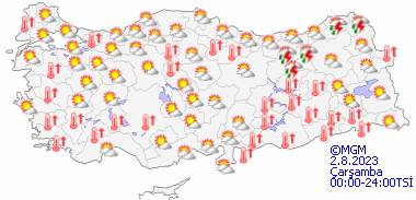 Ülke Geneli 2 Ağustos Çarşamba hava durumu nasıl olacak? 5 gün haritalı hava durumu 14