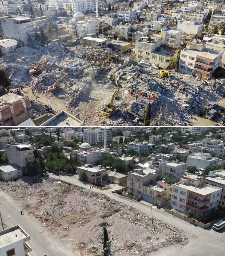 Kahramanmaraş merkezli Asrın felaketi depremin üzerinden 6 ay geçti! Depremin yıktığı şehirlerin son hali görüntülendi 16