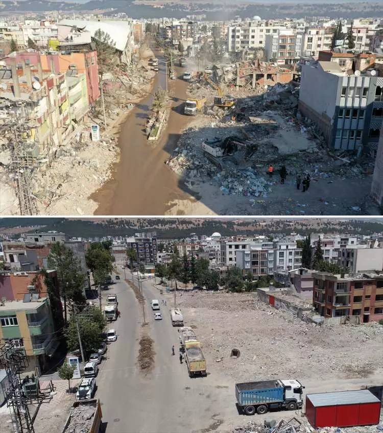 Kahramanmaraş merkezli Asrın felaketi depremin üzerinden 6 ay geçti! Depremin yıktığı şehirlerin son hali görüntülendi 18