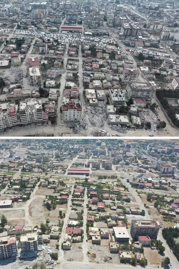 Kahramanmaraş merkezli Asrın felaketi depremin üzerinden 6 ay geçti! Depremin yıktığı şehirlerin son hali görüntülendi 23