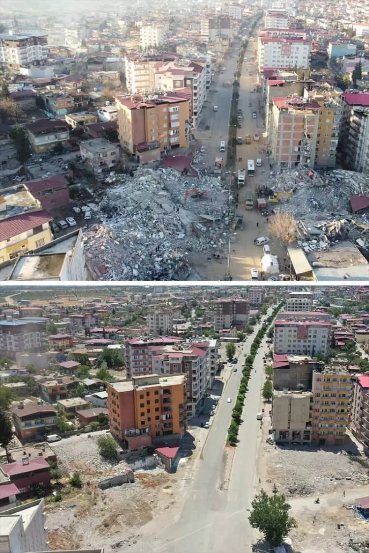 Kahramanmaraş merkezli Asrın felaketi depremin üzerinden 6 ay geçti! Depremin yıktığı şehirlerin son hali görüntülendi 25