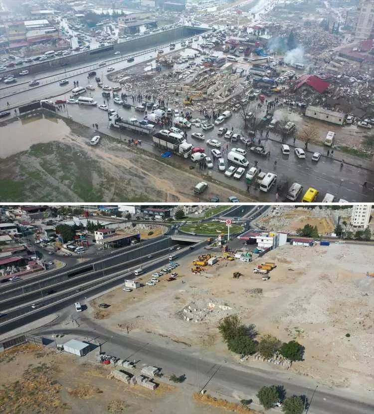 Kahramanmaraş merkezli Asrın felaketi depremin üzerinden 6 ay geçti! Depremin yıktığı şehirlerin son hali görüntülendi 3