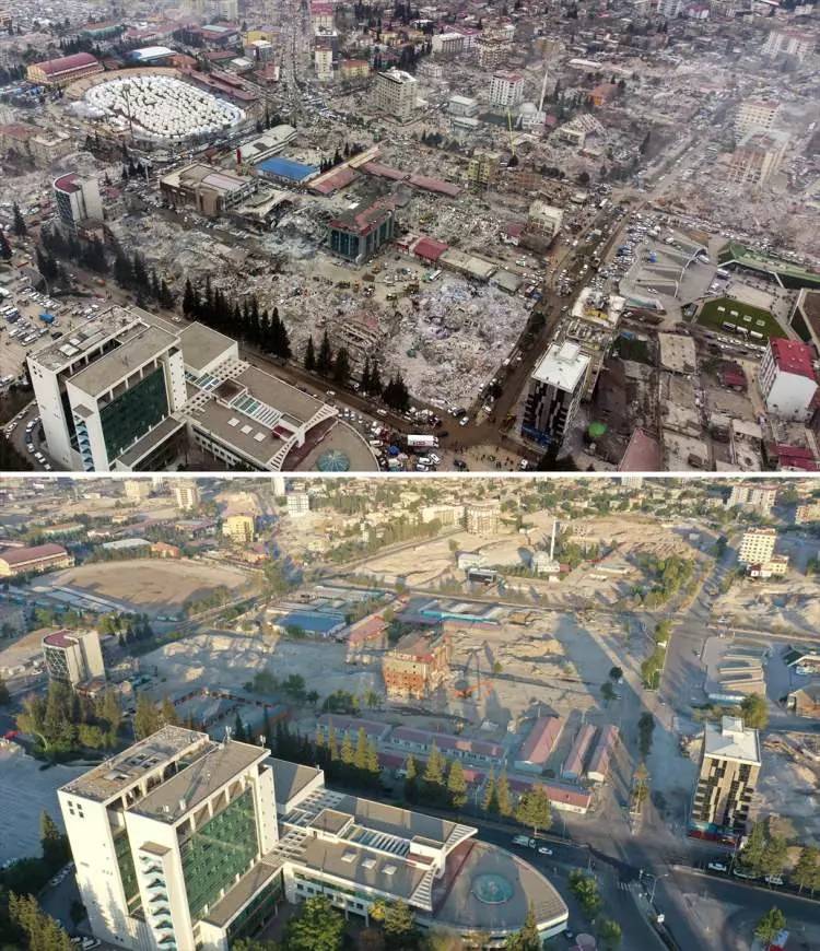 Kahramanmaraş merkezli Asrın felaketi depremin üzerinden 6 ay geçti! Depremin yıktığı şehirlerin son hali görüntülendi 4