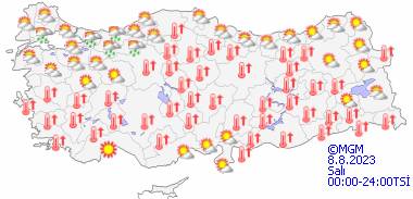 Bu gün hava nasıl olacak sıcaklar düşecek mi? 7 Ağustos Pazartesi hava durumu 14