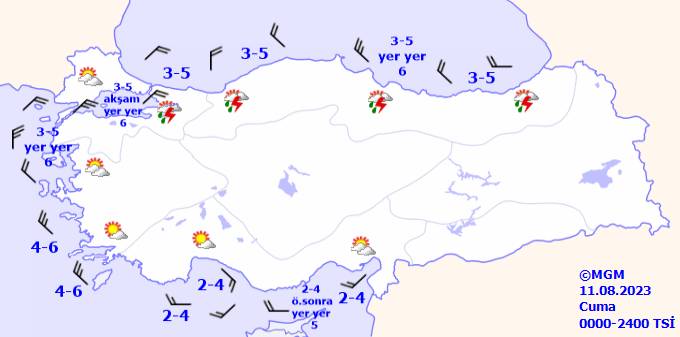 Bu gün hava nasıl olacak? 11 Ağustos Cuma hava durumu 13