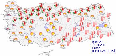 Bu gün hava nasıl olacak? 11 Ağustos Cuma hava durumu 14