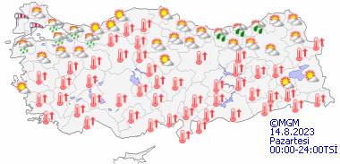 Bu gün hava sıcaklıkları nasıl olacak? 13 Ağustos Tüm ülke geneli hava durumu 16