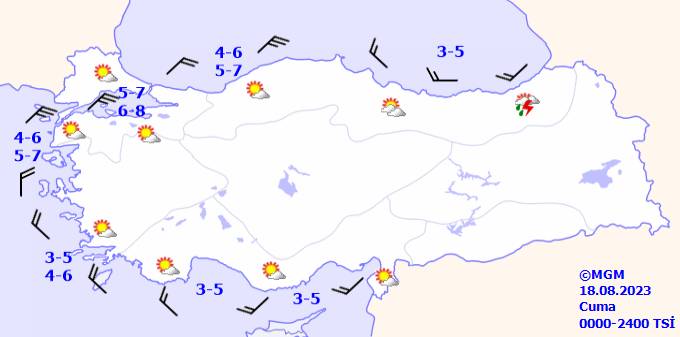 Meteoroloji açıkladı! Bu gün hava durumu nasıl olacak? 18 Ağustos Cuma hava durumu 13