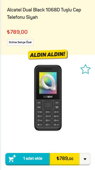 Aldınız aldınız sakın geç kalmayın! A 101 market 2.099, 00 TL'ye cep telefonu satışa sundu 10