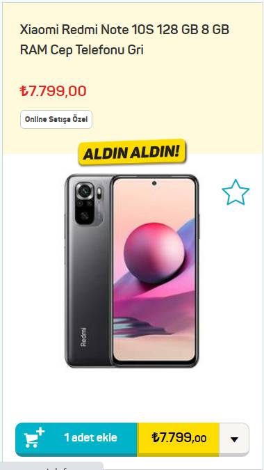 Aldınız aldınız sakın geç kalmayın! A 101 market 2.099, 00 TL'ye cep telefonu satışa sundu 4