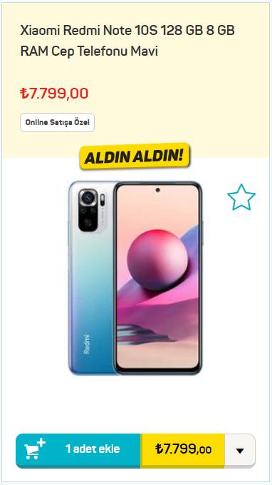 Aldınız aldınız sakın geç kalmayın! A 101 market 2.099, 00 TL'ye cep telefonu satışa sundu 5