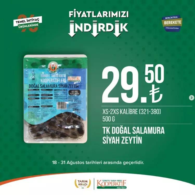 Tarım Kredi Kooperatifi 18 31 Ağustos tarihleri arası büyük indirimli ürün listesini yayınladı 32