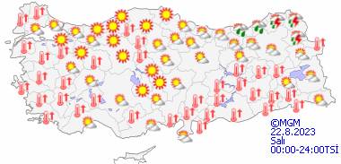 Sıcaklar ne zaman düşecek? 22 Ağustos Salı tüm ülke geneli hava durumu 14