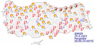 Havalar ne zaman serinleyecek? 24 Ağustos Perşembe tüm illerimizde hava durumu 14