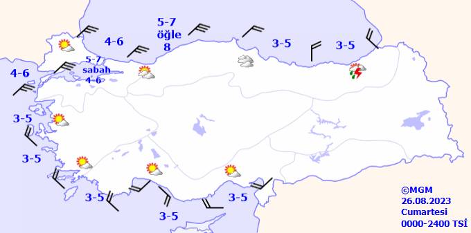 Meteoroloji o bölgeleri uyardı! 26 Ağustos Cumartesi tüm illerimizde hava durumu 13