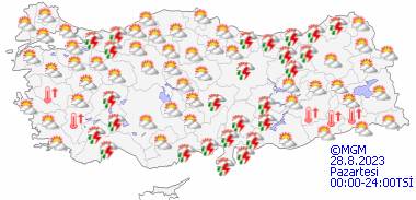 Meteoroloji o bölgeleri uyardı! 26 Ağustos Cumartesi tüm illerimizde hava durumu 16