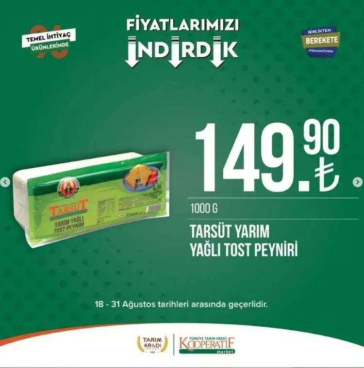 Tarım Kredi Market'ten indirim üzerine indirim! Yeni indirimli fiyat ürün listesini yayınladı 42