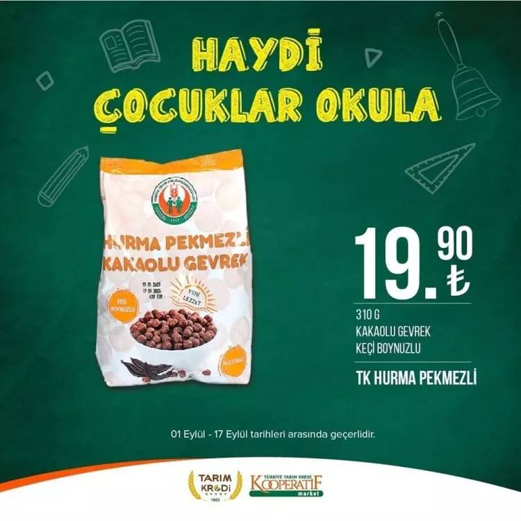 Tarım Kredi Market'ten yeni bir süper fiyat indirim kampanyası daha! 17 Eylül tarihine kadar geçerli olacak, İşte o indirimli ürünler 45