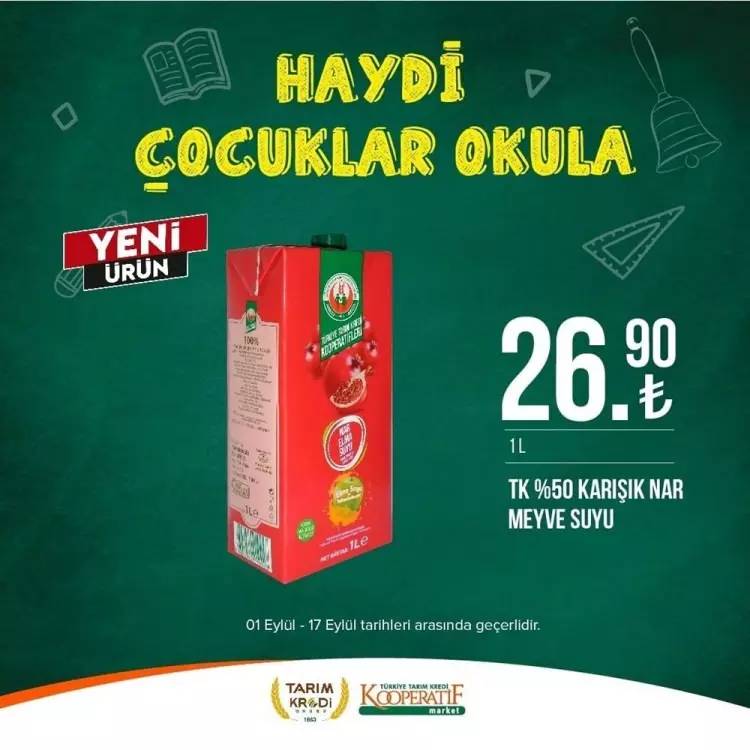 Tarım Kredi Market'ten yeni bir süper fiyat indirim kampanyası daha! 17 Eylül tarihine kadar geçerli olacak, İşte o indirimli ürünler 59