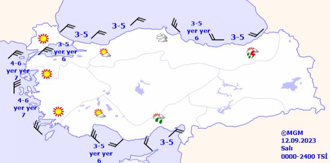 Meteoroloji'den üç ile uyarı geldi! 12 Eylül Salı  tüm ülke geneli hava durumu ve sıcaklıklar nasıl olacak? 15