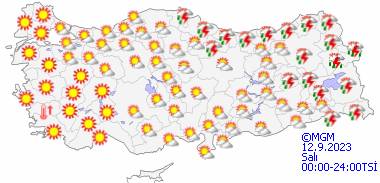 Meteoroloji'den üç ile uyarı geldi! 12 Eylül Salı  tüm ülke geneli hava durumu ve sıcaklıklar nasıl olacak? 16