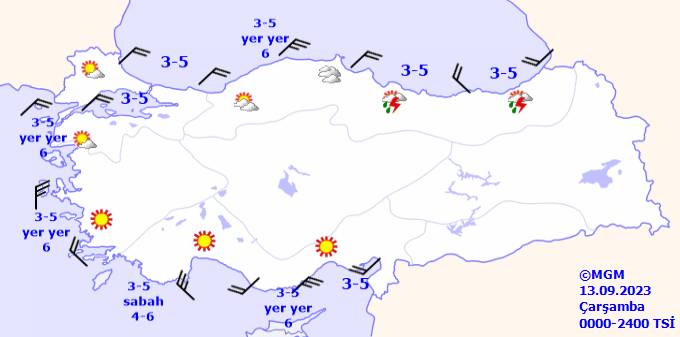 Bu gün hava sıcaklığı ne kadar, yağmur var mı? 13 Eylül tüm ülke geneli hava durumu ve sıcaklıkları nasıl olacak 15