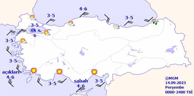 Bu gün hava sıcaklığı ne kadar, yağmur var mı? 14 Eylül Perşembe tüm ülke geneli hava durumu ve sıcaklıkları nasıl olacak 13